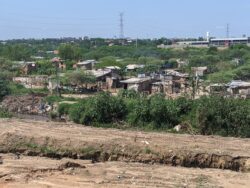 An illegal settlement build in a flood zone right near the Paraguay River.