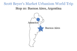 Scott Beyer's route from Asuncion to Buenos Aires.