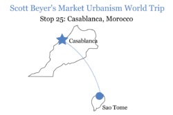 Scott Beyer's route to Casablanca.
