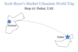 Scott Beyer's route from Amman to Dubai.
