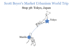 Scott Beyer's route from Manila to Tokyo.