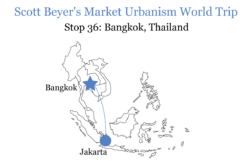 Scott Beyer's route from Jakarta to Bangkok