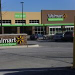 A Walmart Neighborhood Market store image from the parking lot