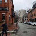 A row of brick buildings on a city street